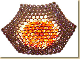 Marble plate, hexagonal.